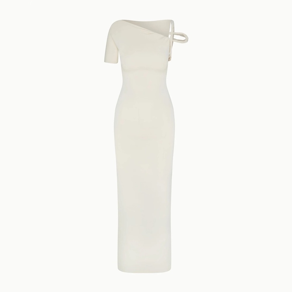KHY Small Stone Sueded Stretch Twist Maxi Dress NWT